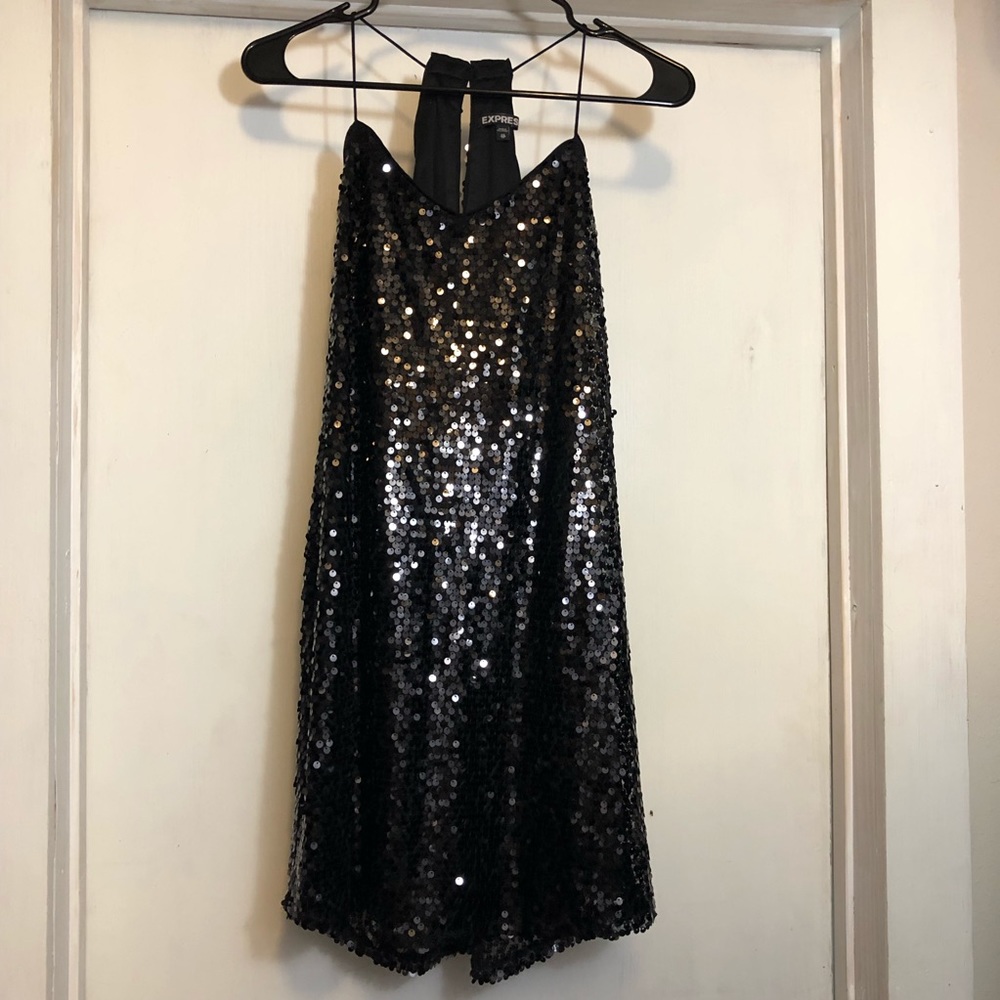 Express black sequin New Years/ Las Vegas dress